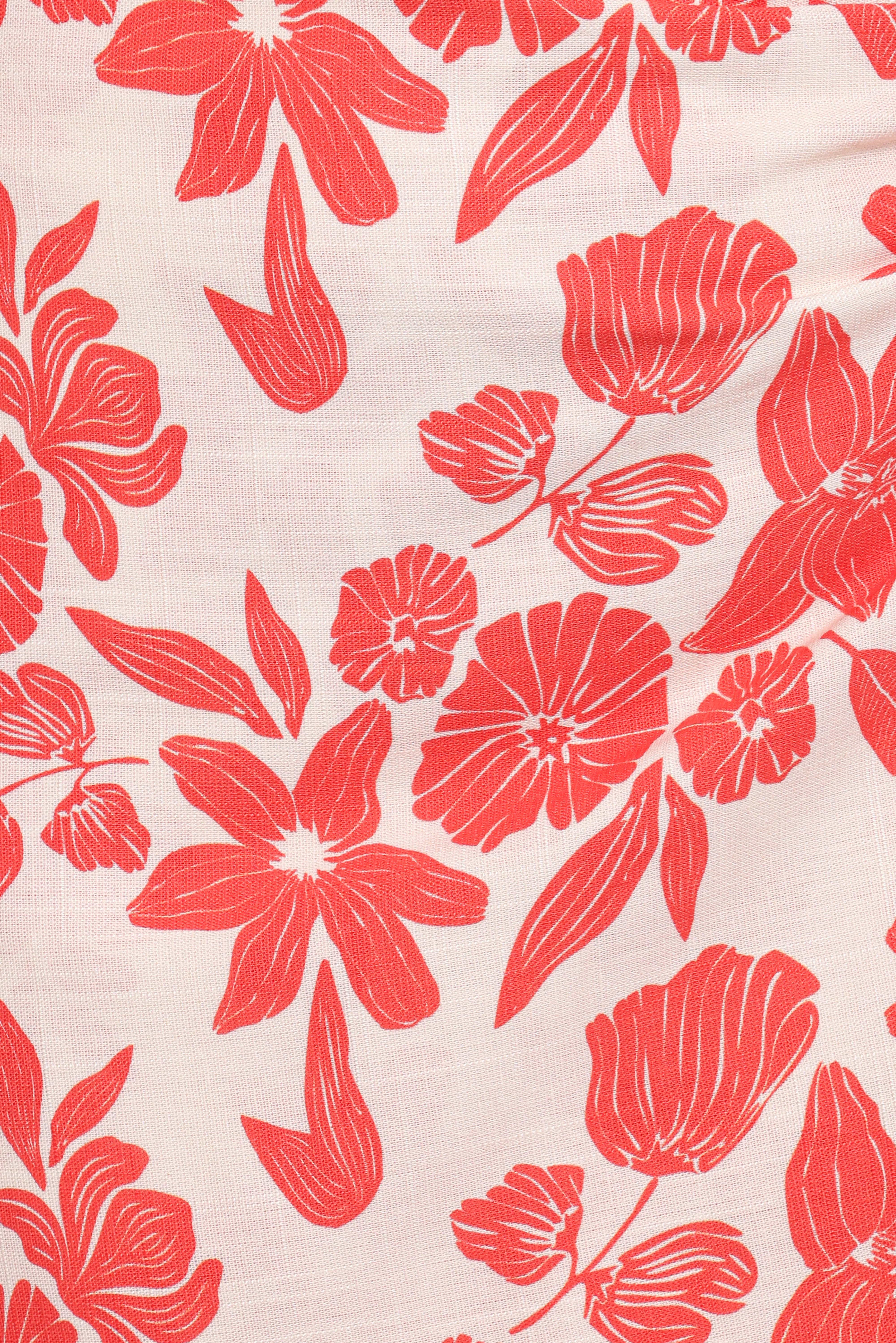 Calypso Wrap Mini Skirt Red Floral