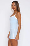 Nows The Time Active Tank Baby Blue White