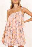 Loella One Shoulder Mini Dress Pink Floral