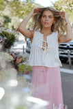 Nika Pleated Top White