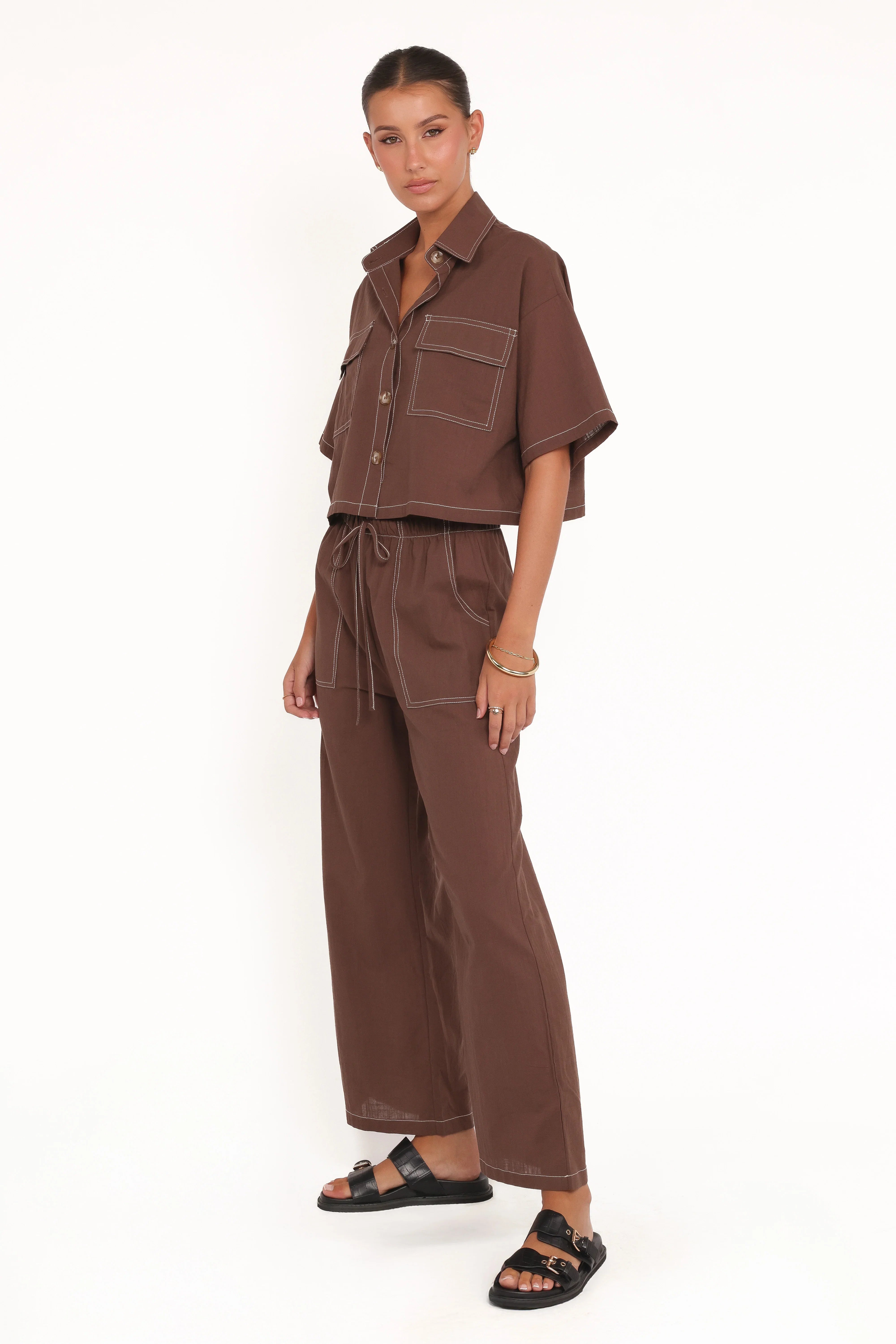 Jill Pant Set Chocolate