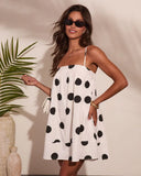 Happy Glow Polka Dot Cotton Mini Dress