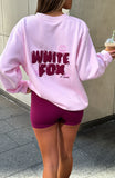 11th Street Sweet Kisses Oversized Sweater Pink Sugar