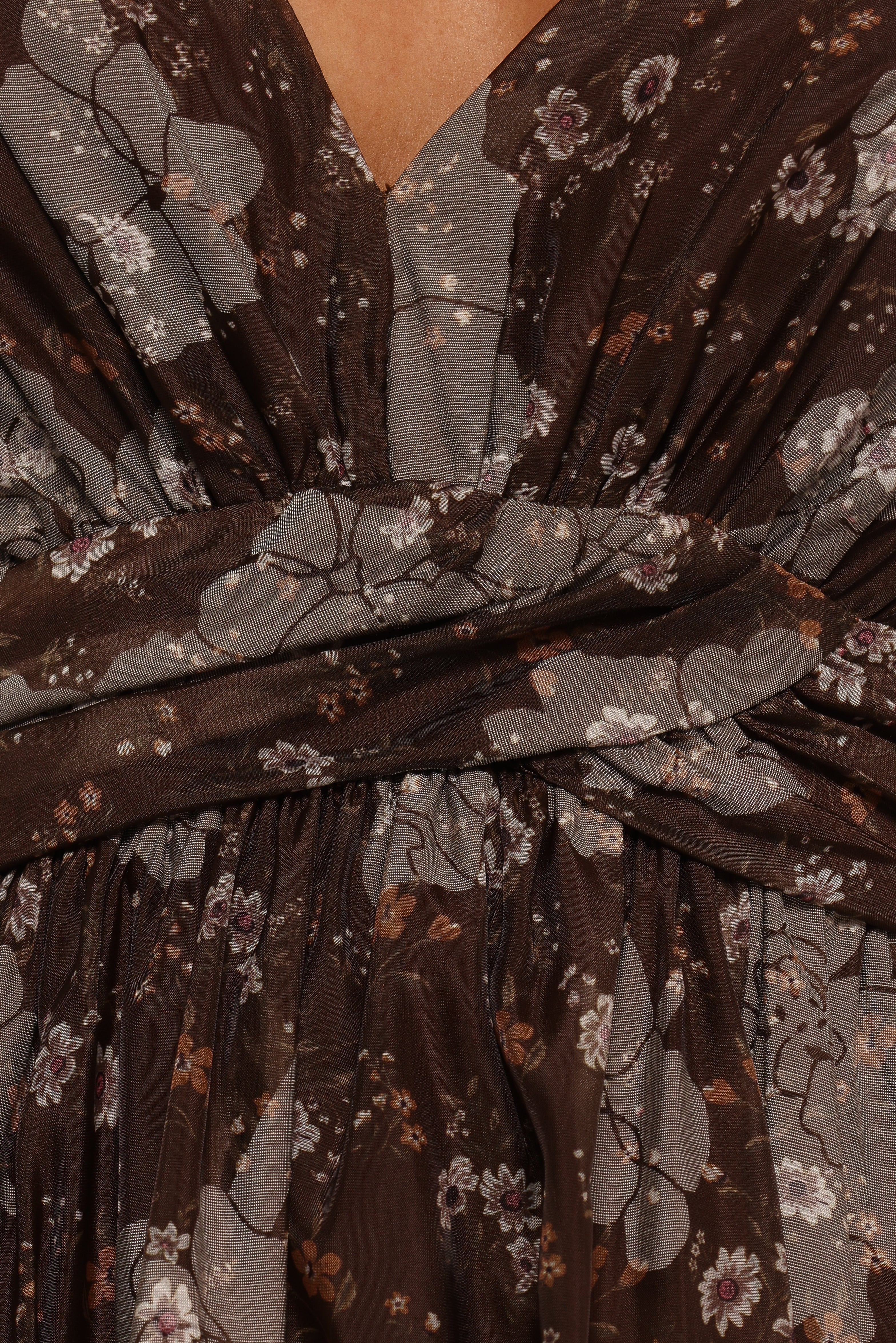 Farryn Maxi Dress Brown Grey