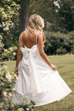 Alice Bow Back Midi Dress White