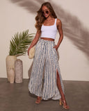 Jessey Abstract Side Slit Pants
