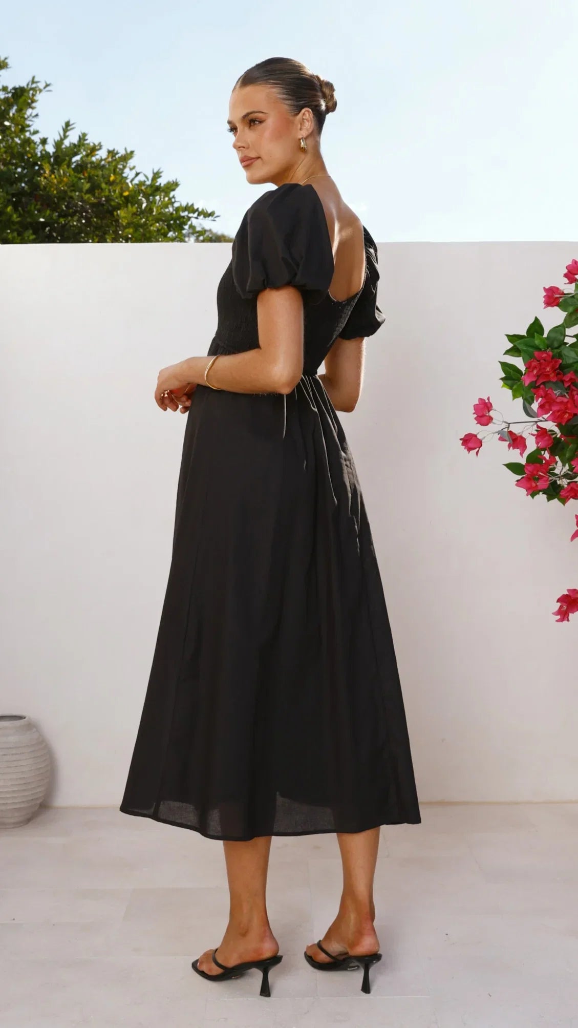 Sahirah Midi Dress Black