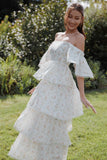 Chapel Maxi Dress White Vintage Floral