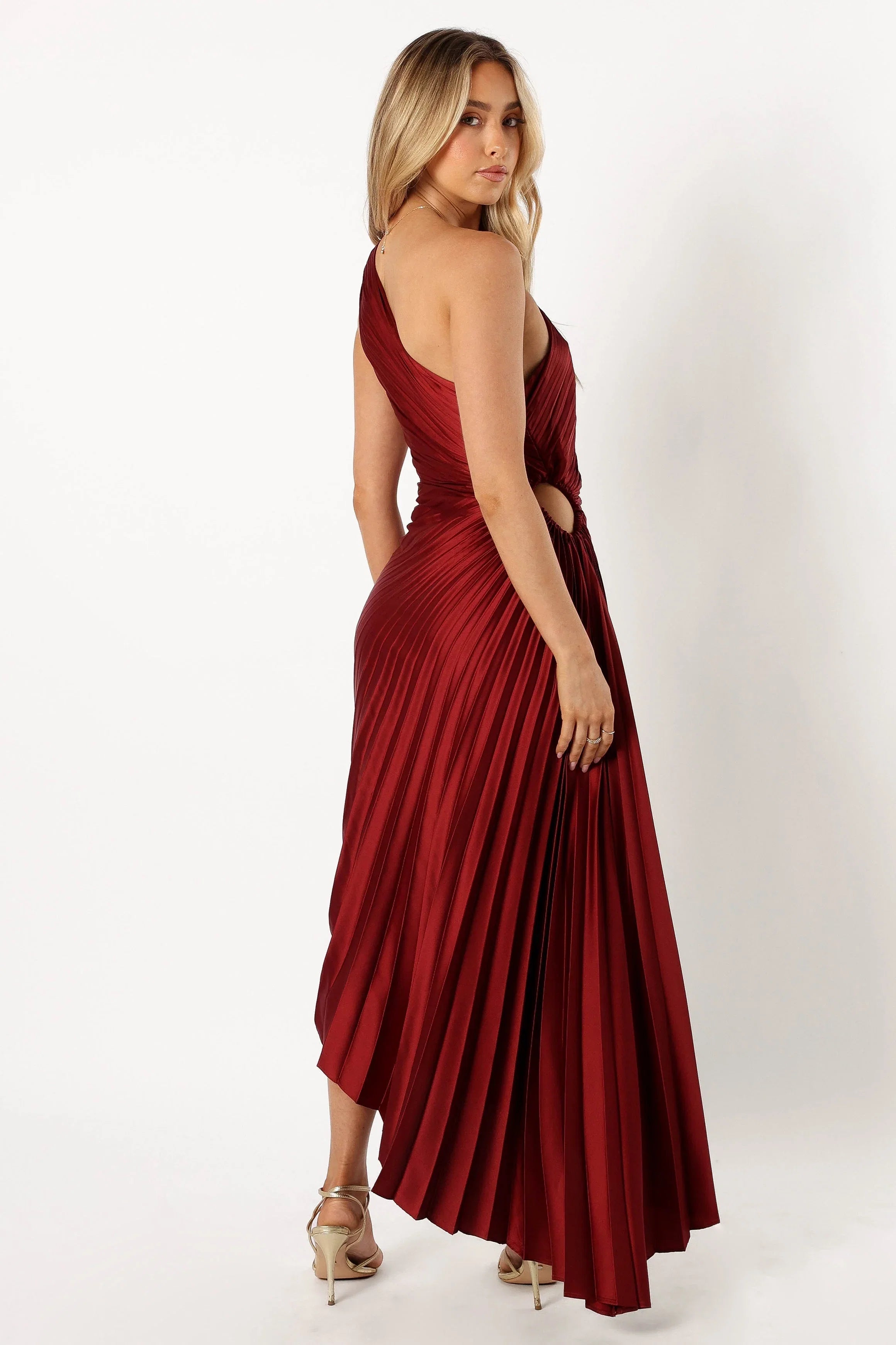 Kleo One Shoulder Maxi Dress Merlot