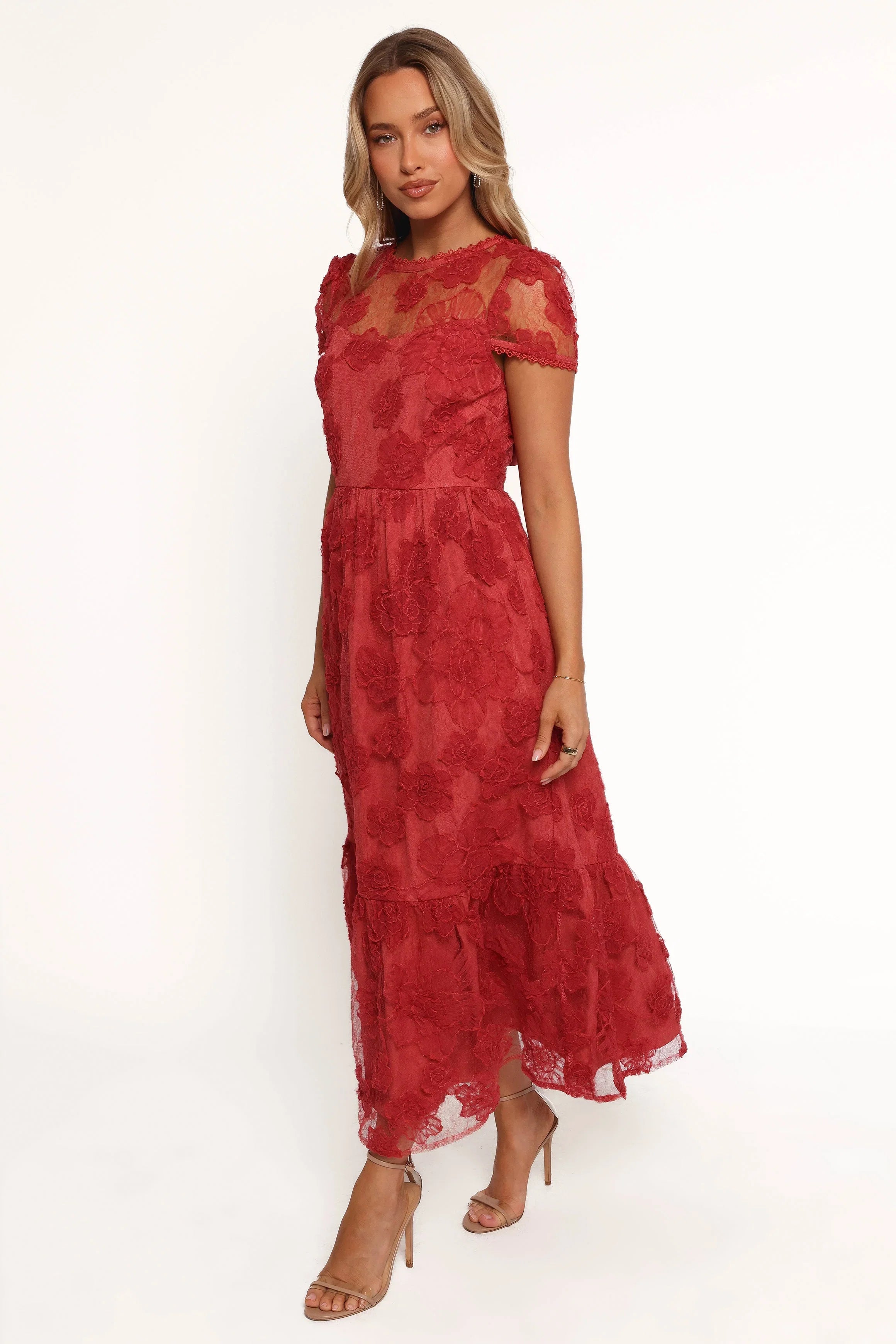 Abbey Midi Dress Wine