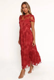Abbey Midi Dress Wine