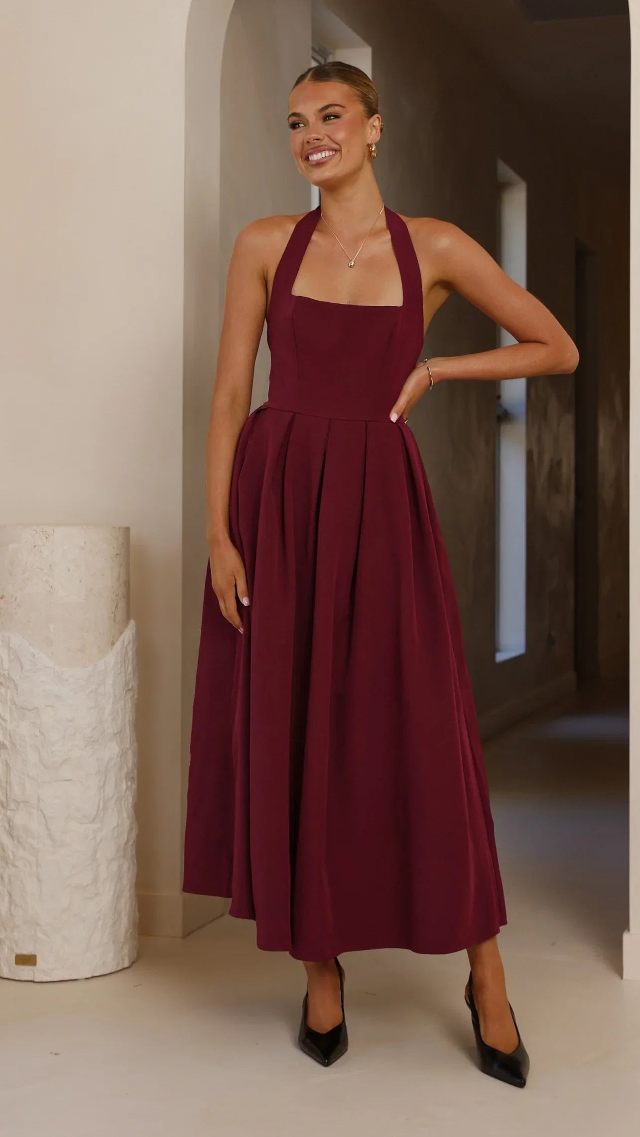 Kristen Maxi Dress Wine