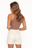 Presley Denim Skort Bone