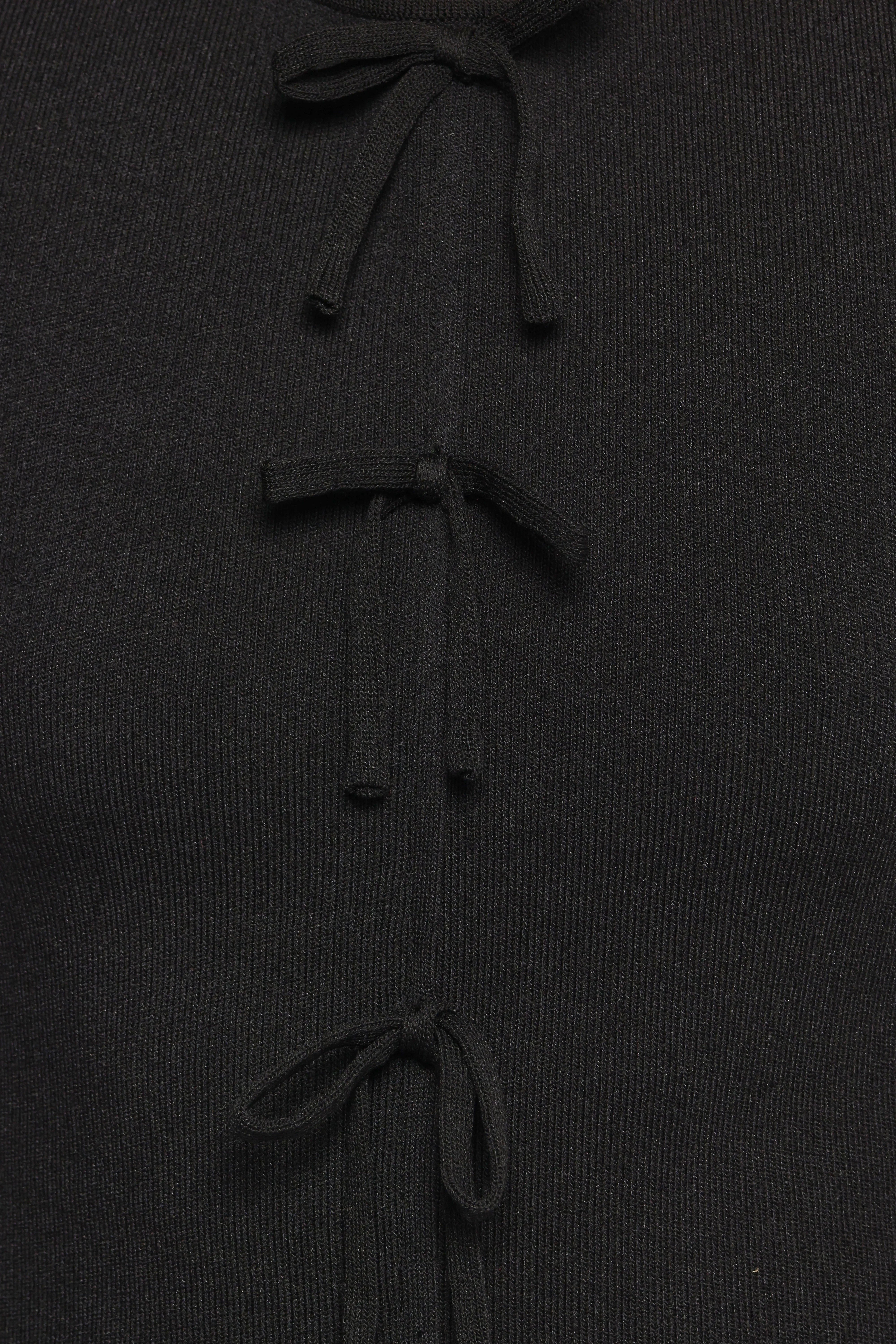 Milani Bow Knitted Top Black