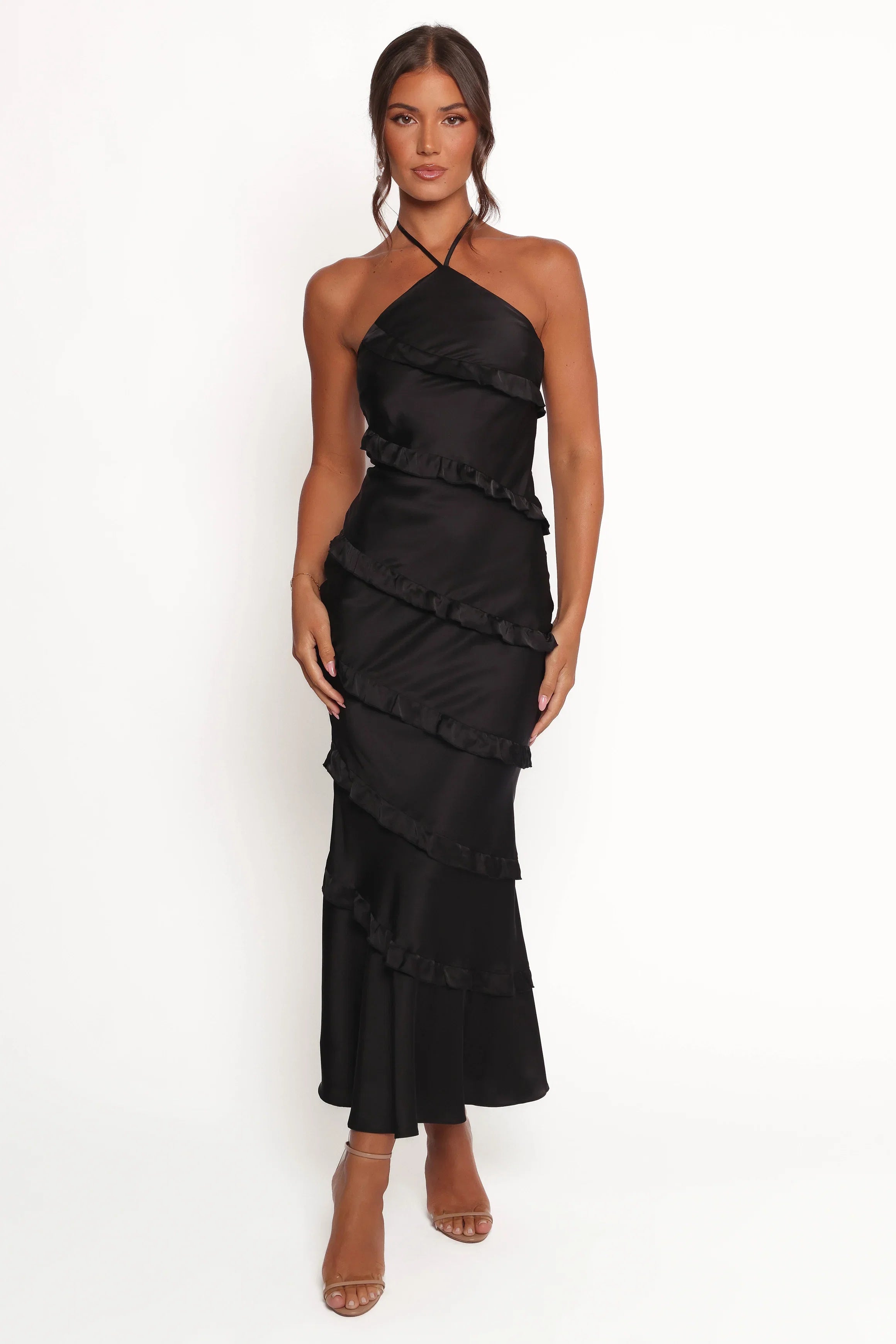Roxanne Halterneck Maxi Dress Black