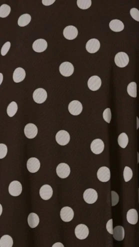 Amryn Maxi Dress Choc White Polka Dot