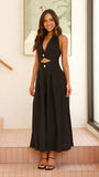 Wesley Halter Neck Maxi Dress Black