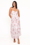 Lelia Halterneck Midi Dress Pink Floral