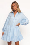 Carlotta Long Sleeve Mini Dress Blue