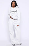 Vibe Too High Wide Leg Sweatpants Grey Marle