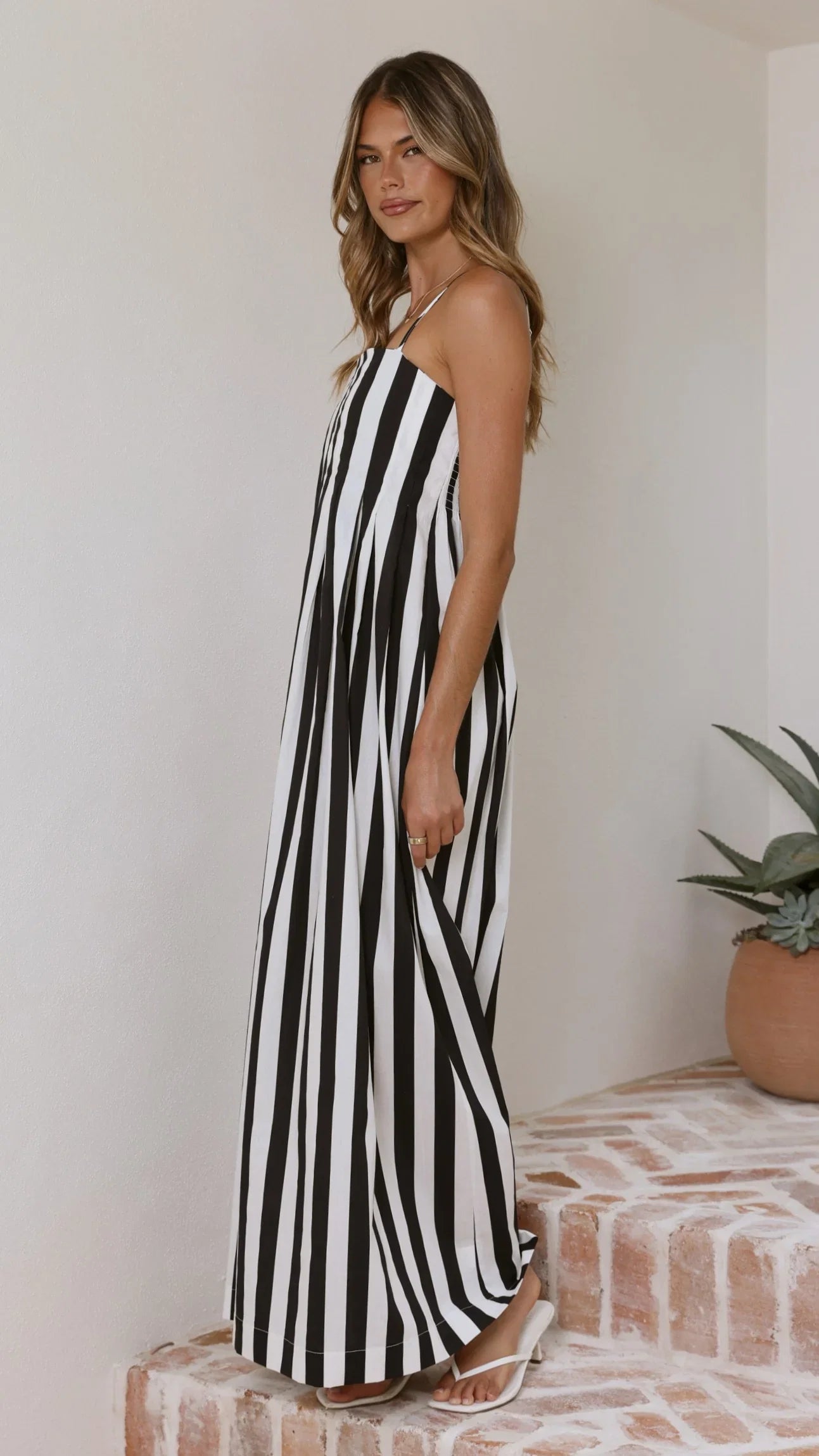 Pippa Maxi Dress Black Stripe