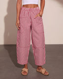 Nautical Honey Striped Barrel Leg Pants