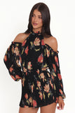 Hillary Romper Black Floral