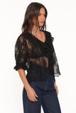 Adhanna Lace Top Black