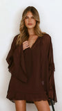 Leera Mini Dress Chocolate
