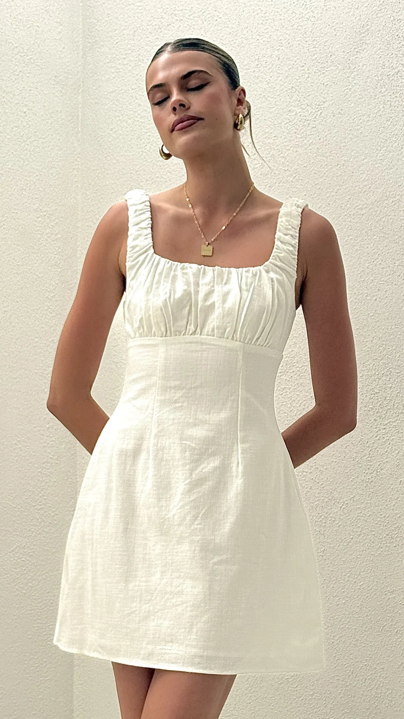 Adley Mini Dress White