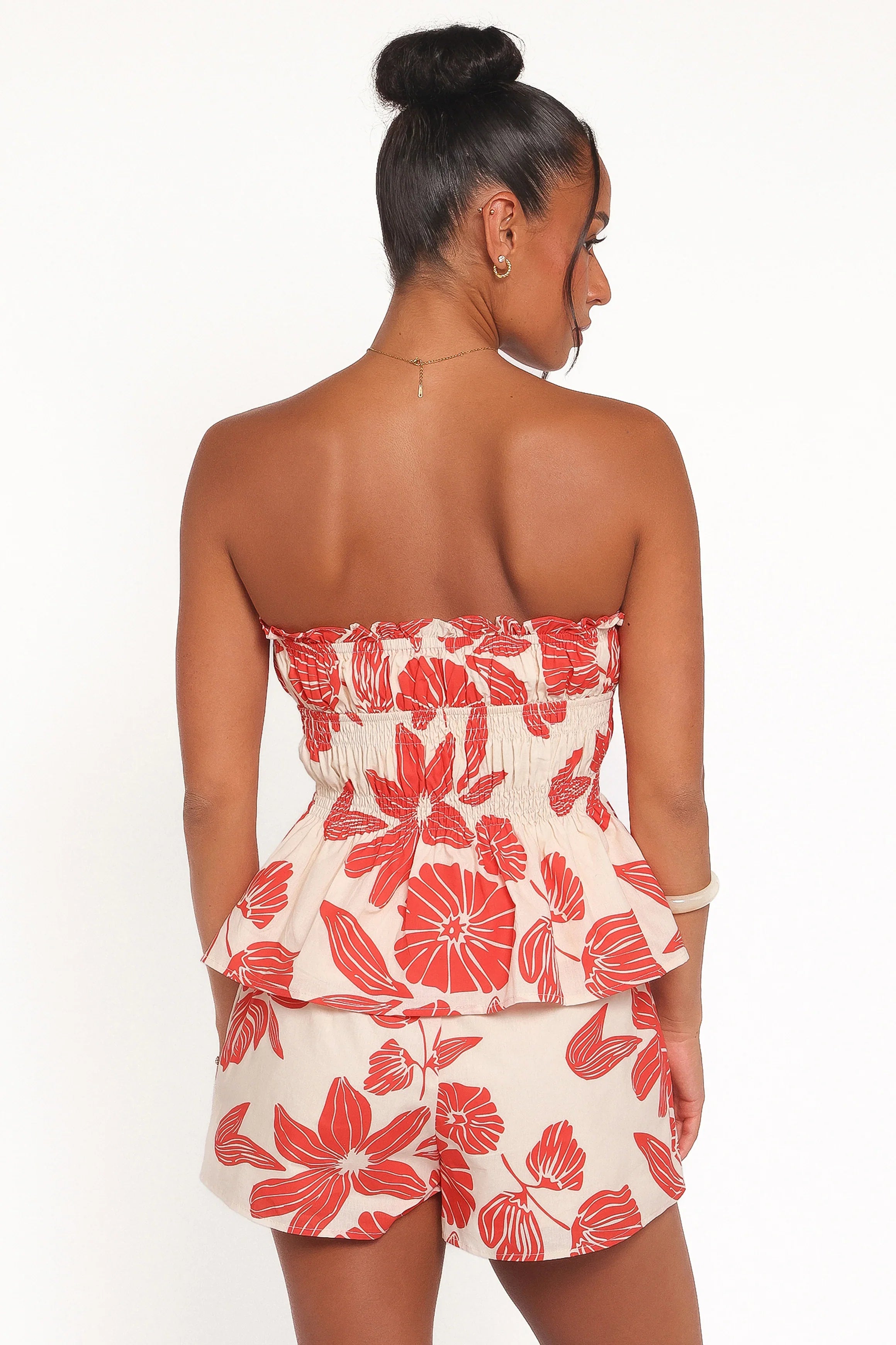 Luna Short Set Red Floral