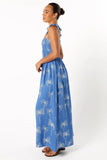 Ginelle Jumpsuit Blue Palm Print