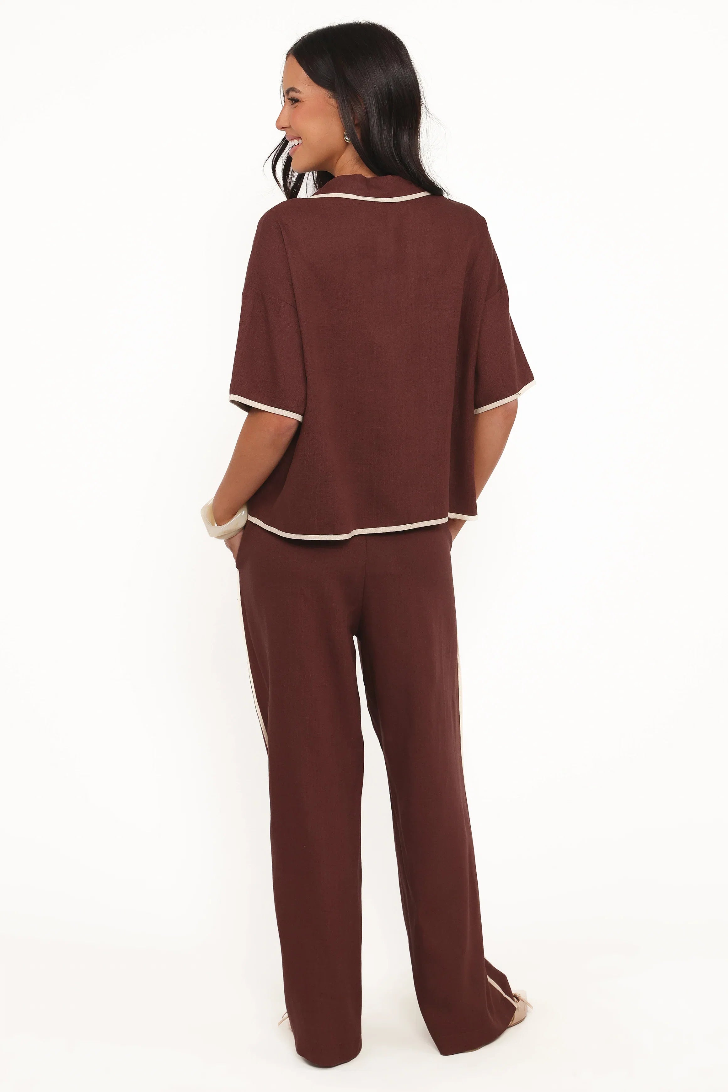 Dalton Pant Brown Cream