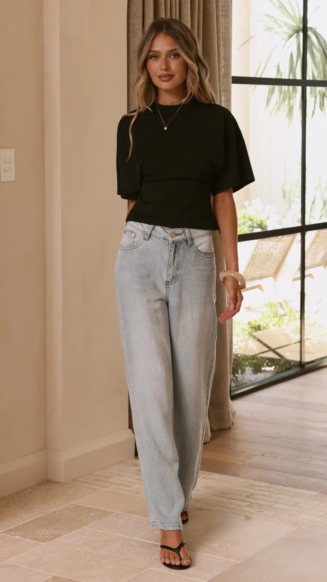 Tarah Straight Leg Jeans Light Blue Denim