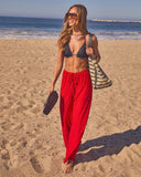 Riviera Nights Drawstring Eyelet Cover Up Pants