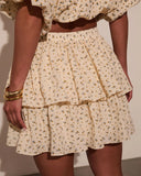 Sweet Harmony Tiered Floral Mini Skirt