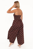 Paloma Jumpsuit Chocolate Polka Dot