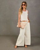 Zenah Rigid High Rise Wide Leg Drawstring Jeans