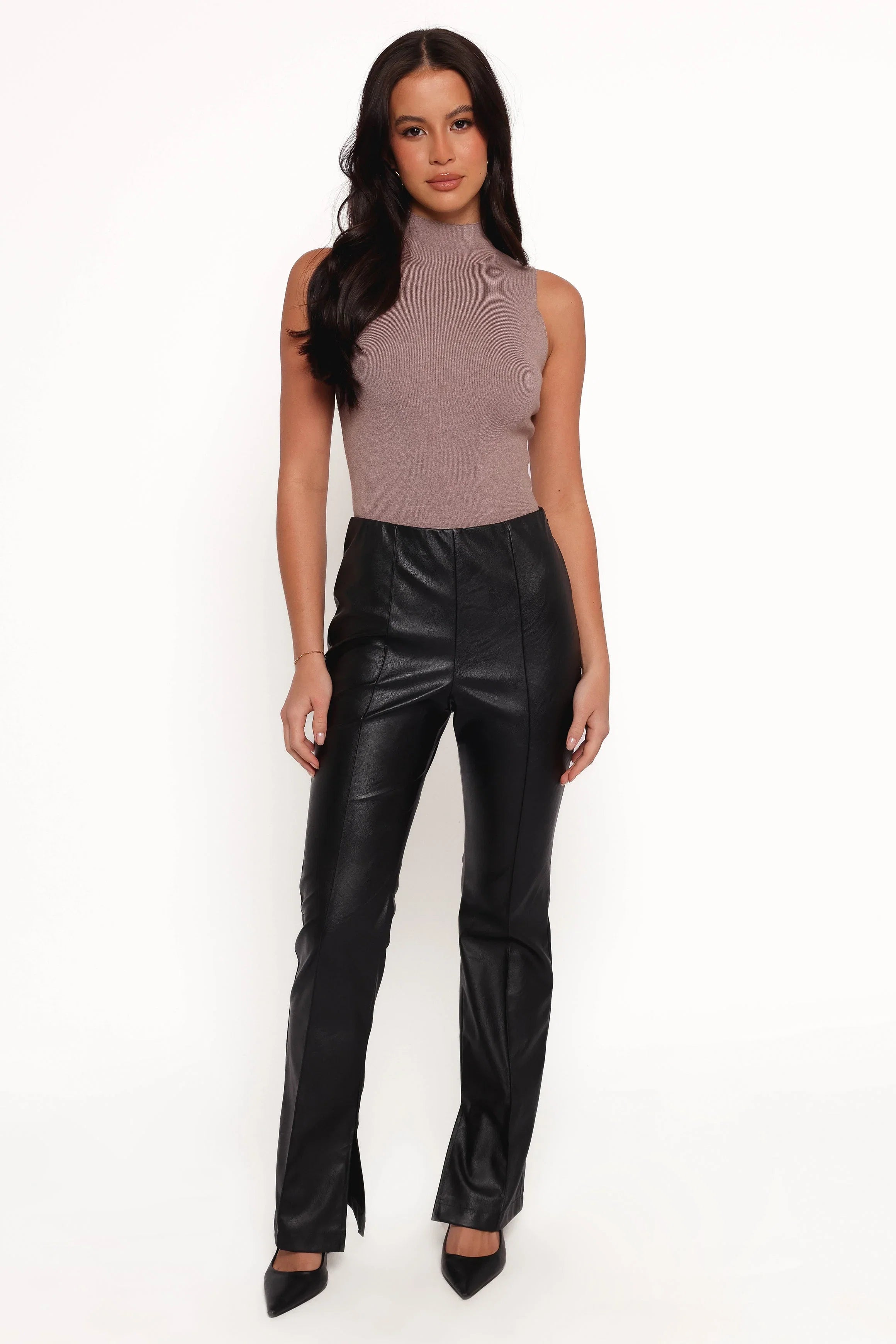 Kathi Faux Leather Pant Black