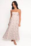 Amaris Maxi Dress Ivory Mauve Floral