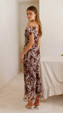 Adrianna Maxi Dress Brown Floral