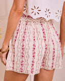 Roselle Dawn Mid Rise Floral Shorts