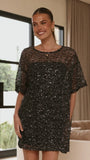 Zanthe Sequin Mini Dress Black