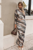 Zallocco Long Sleeve Top Ombre Stripe