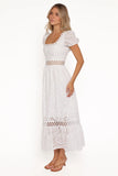 Melania Midi Dress White