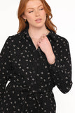 Niqui Long Sleeve Romper Black Cream