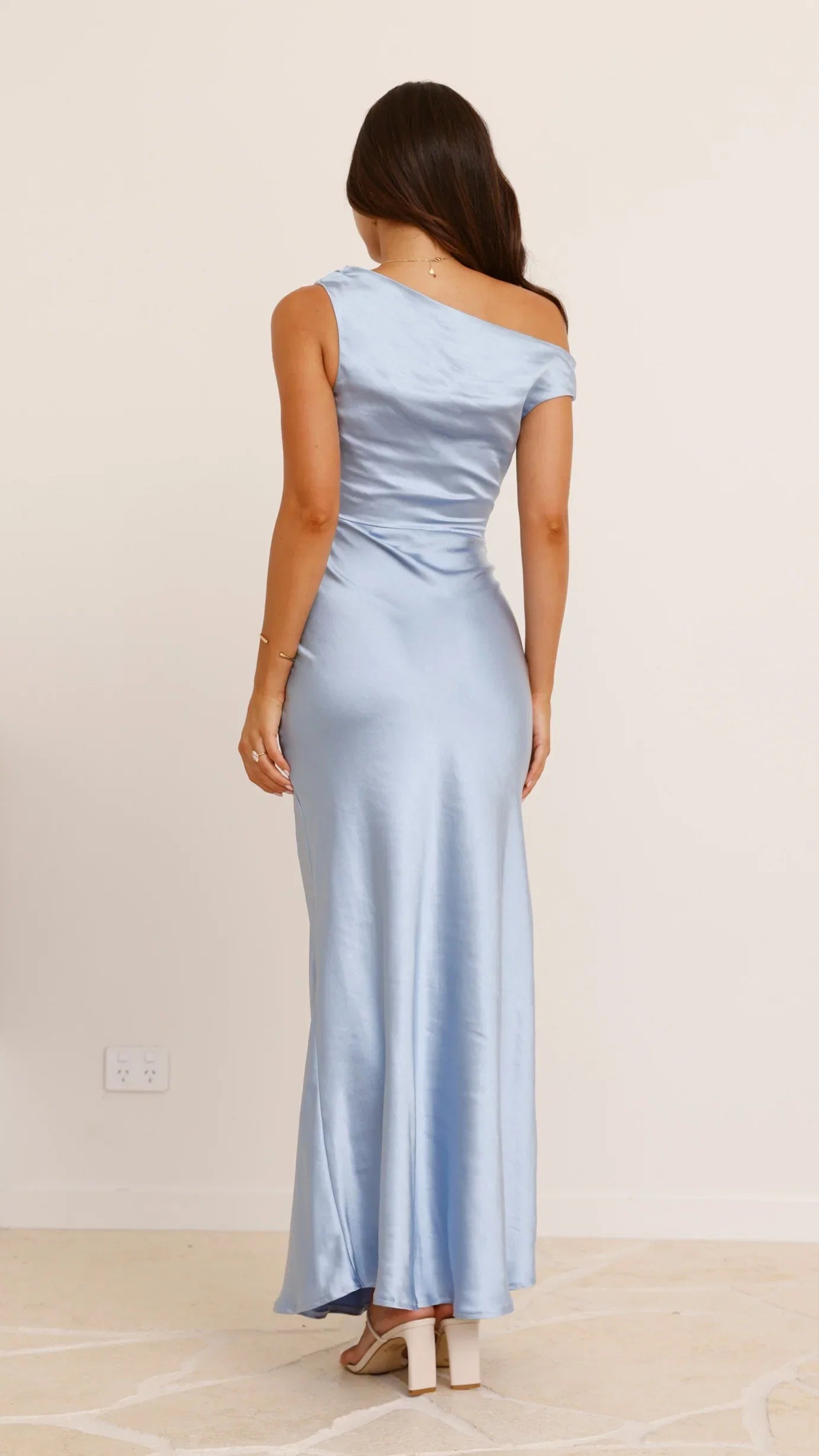 Auria Off Shoulder Maxi Dress Blue