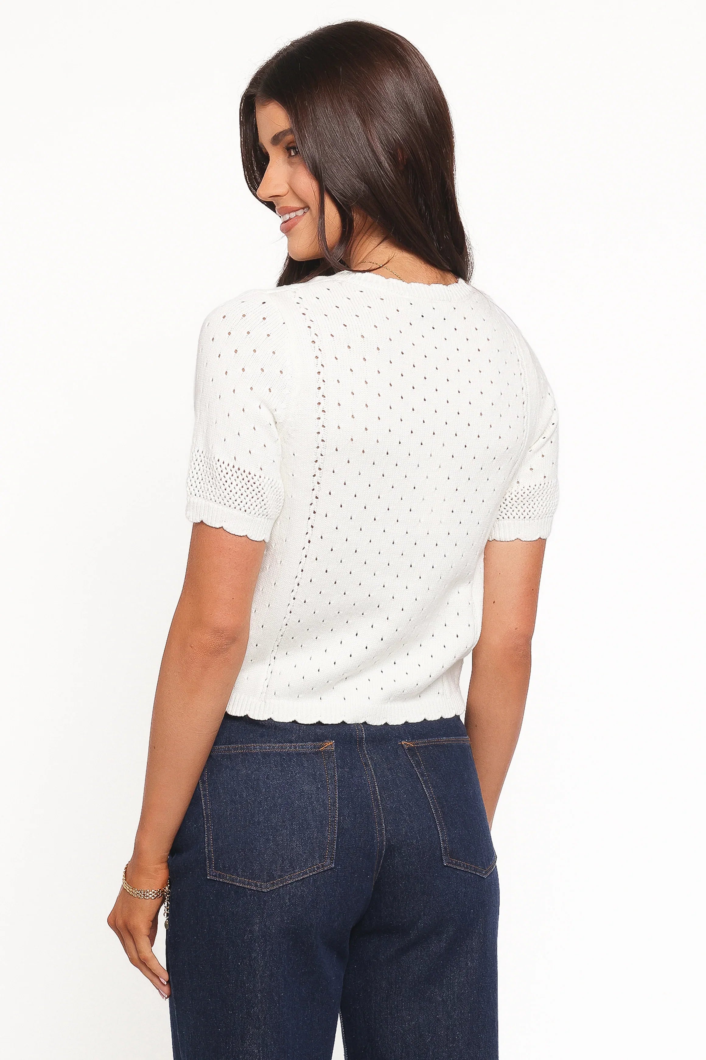 Rossi Floral Button Up Cardigan White Pink