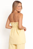 Ember Strapless Tunic Top Butter Yellow