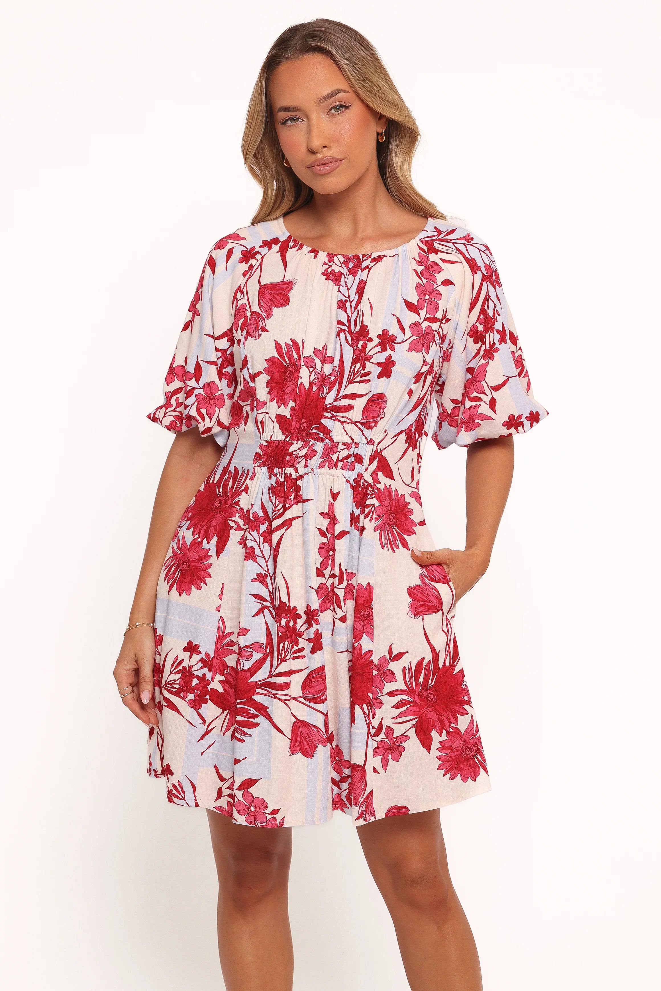 Simmons Mini Dress Fuchsia Floral